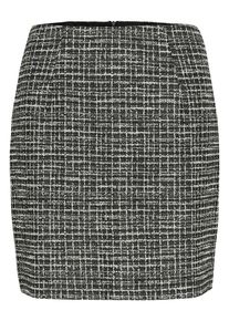 Midirock Cream "Damen Rock CRMillie", Damen, Gr. M, schwarz (schwarz, wei&szlig; boucle check), Obermaterial: 80% Polyester PES. 15% Baumwolle CO. 4% Polyacryl PAN. 1% Elasthan EL., R&ouml;cke Midirock