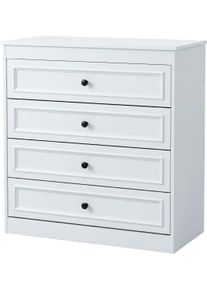 Schubkastenkommode OTTO HOME "Arrian Landhaus Kommode Wei&szlig; Schubladenkommode", wei&szlig;, B:90cm H:92cm T:39cm, Holzwerkstoff, Sideboards, Schubkastenkommode, Vielseitig als Schlafzimmer- oder Flurkommode nutzbar