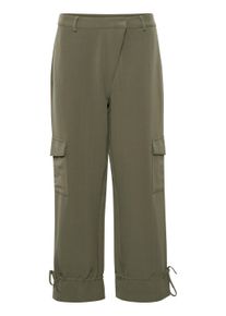 Stoffhose Culture "Hose CUmuna", Damen, Gr. 40, N-Gr, gr&uuml;n (burnt olive), Obermaterial: 92% Polyester PES. 8% Elasthan EL., Hosen Stoffhose