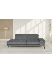 Recamiere DIE PLANBAR "MP-IN20126 mit Federkern-Polsterung", grau (anthrazit), B:230cm H:82cm T:115cm, 100% Polyester, Sofas, Recamiere, mit Kopfteilverstellung, wahlweise mit Drehsitz-Funktion