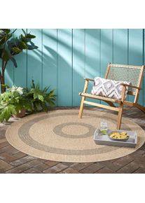 Muratap Natur vloerkleed berlin rond buitenkleed sisal laagpolig indoor en outdoor 160 cm rond