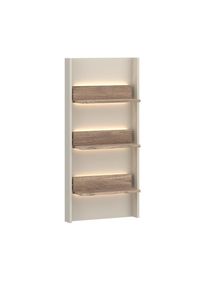 Livetastic Wandpaneel, Eichefarben, Beige, Holzwerkstoff, 50x108x19.8 cm, Beleuchtung, Wohnzimmer, Regale, Wandregale