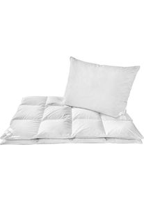 Billerbeck Bettenset, Wei&szlig;, Textil, F&uuml;llung: Federn, Daunen, 70x90 cm, f&uuml;r Hausstauballergiker geeignet, weich und anschmiegsam, Heimtextilien, Kopfpolster & Bettdecken, Bettensets