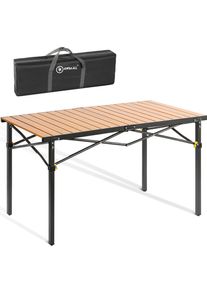 Modante Campingtisch, Anthrazit, Birnbaumfarben, Metall, rechteckig, 70x70x118 cm, Freizeit & Co, Camping, Campingtische
