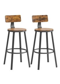 Boxxx Barhocker-Set, Braun, Schwarz, Metall, Holzwerkstoff, Recyclingholz, Schichtholz, eckig, 54x99x54 cm, abwischbar, Esszimmer, Barm&ouml;bel, Barhocker