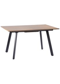 Livetastic , Schwarz, Eiche Artisan , Metall, Holzwerkstoff , rechteckig , 180x90x140 cm , ausziehbar ,