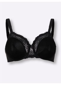 Triumph Damen Minimizer-BH mit B&uuml;gel mit Spitze in schwarz ,Gr&ouml;&szlig;e 75E, Witt, 43% Polyester, 40% Polyamid, 17% Elasthan