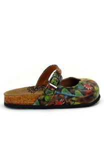 Goby Damer Tr&aelig;sko 'Women Calceo Multicolor Clogs CAL2212 with Buddha' blandingsfarvet St&oslash;rrelse 42