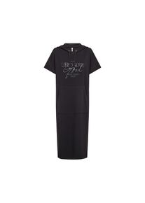 soyaconcept, Damen, Shirtkleid &raquo;SC-BANU 302&laquo; K&auml;ngurutasche Materialmix mit Stretch, Kapuze, BLACK, M - N-Gr, Kleid von soyaconcept