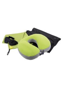 Cocoon Travel Set Ultralight 5 pieces wasabi/black, Reisekissen, Gr&uuml;n