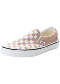 Sneaker Vans "Classic Slip-On", Damen, Gr. 38, beige (e2v, color theory checkerboard warm taupe), Textil, Schuhe Sneaker, Slip-On Sneaker