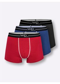 Herren Pants in royalblau + rot + schwarz ,Gr&ouml;&szlig;e 6, Witt, 95% Baumwolle, 5% Elasthan