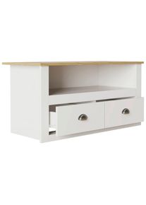 Mid.you , Wei&szlig;, Honigeiche , Holzwerkstoff , 2 Schublade(n) Schubladen , 99x54x44 cm , stehend ,
