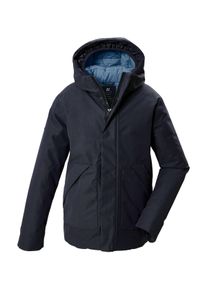 Funktionsjacke Killtec "KOW 184 BYS JCKT", Jungen, Gr. 176, schwarz (navy), Obermaterial: 88% Polyester, 12% Baumwolle.Futter: 100% Polyester.F&uuml;llung: 100% Polyester, Jacken Funktionsjacke, Wattierte, wasserdichte Kids-Jacke mit Teflon EcoElite&trade; Impr&auml;gnierung