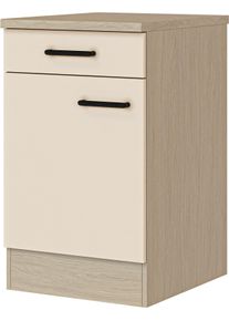 Unterschrank Flex-Well "Creso", cashmere, provence oak, B:50cm H:85cm T:60cm, Holzwerkstoff, Schr&auml;nke, Unterschrank, (B x H x T) 50 x 85 x 60 cm, individuell kombinierbar