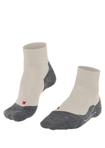 Wandersocken Falke "TK5 Wander Short", Damen, Gr. 35-36, grau (4200, natural), Materialmix, unifarben, Socken Wandersocken, f&uuml;r Freizeitwandern, kn&ouml;chellange Form, mit flacher Zehennaht