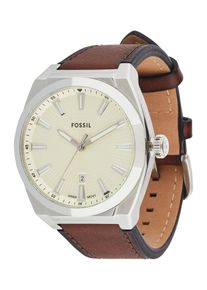 Fossil M&auml;n Analog klocka 'Everett' elfenben / brun / silver Storlek One Size