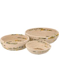 Dekoschale CREATIV HOME "Schale", beige (braun), H:11cm &Oslash;:37cm, Baumwolle, Geflecht Seegras, Dekoschalen, Dekoschale, mit sch&ouml;nen Farbakzenten