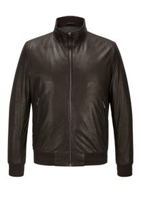 Big & Tall Sizes - Milestone - Padded nappa leather jacket Finley with stand-up collar - 114