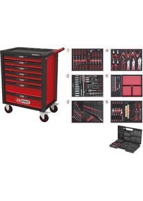 Werkstattwagen RACINGline, mit 598 Premium-Werkzeugen, 7 Schubladen KS Tools