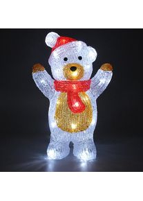 Deuba LED Acryl Figur Weihnachten Teddy stehend