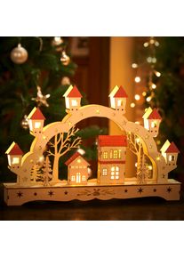 Monzana Weihnachts Schwibbogen Winterdorf