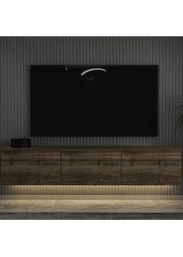 Mid.you , Walnussfarben , Holzwerkstoff , 160x35x32 cm , h&auml;ngend, Beleuchtung ,