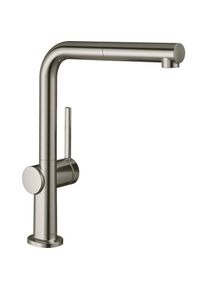 Hansgrohe Talis M54 Sp&uuml;ltischarmatur 72845800 mit Ausziehauslauf, 1jet, 4,9 l/min, Edelstahl Finish