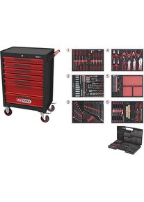 Werkstattwagen ECOline, mit 598 Premium-Werkzeugen, 7 Schubladen KS Tools