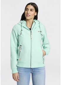 Outdoorjacke Ragwear "NUGGIE O", Damen, Gr. M, gr&uuml;n (mint), Web, Obermaterial: 100% Polyester, kontrastfarbene Details, unifarben, h&uuml;ftlang, Jacken Outdoorjacke, h&uuml;ftlanger Schnitt, hochschlie&szlig;ender Kragen, mit Rei&szlig;verschluss