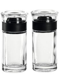 Salz- / Pfefferstreuer Leonardo "CUCINA, Gew&uuml;rzstreuer, 2er Set", transparent, H:9cm &Oslash;:4,3cm, Gew&uuml;rzstreuer, Salz- / Pfefferstreuer, H&ouml;he ca. 9 cm, Fassungsverm&ouml;gen je 40 ml