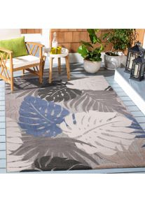 Teppich Sanat "Floral Outdoor, auch als L&auml;ufer und Rund", beige, B:80cm H:6mm L:150cm, Kunstfaser, Teppiche, Teppich, In- und Outdoor geeignet, florales Design, Balkon, Terasse