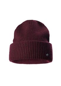 Strickm&uuml;tze Pearlwood "IVA", Damen, rot (wine), Feinripp, Materialmix, unifarben, M&uuml;tzen Strickm&uuml;tze, Feinripp, breiter Umschlag, Temperaturregulierend, Wollanteil