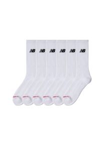 Sportsocken New Balance "EVERYDAY CREW 6 PAIRS", Herren, Gr. S (35/38), wei&szlig;, Obermaterial: 100% Baumwolle, Socken Sportsocken, mit 6 Teilen, f&uuml;r sportive Aktivit&auml;ten geeignet, aus Baumwolle