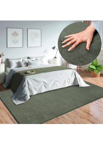 Teppich MERINOS "Loft 37, Kunstfellteppich", gr&uuml;n (forest), B:80cm H:16mm L:150cm, Polyester, Teppiche, Teppich, weich und kuschelig, Fell Haptik, Anti-Rutsch-Unterseite