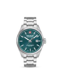 Quarzuhr "Pioneer", blau (silberfarben, gr&uuml;n), SWISS MILITARY HANOWA, Armbanduhren, Herren, Quarzuhr, Armbanduhr, Herrenuhr, Swiss Made, Edelstahlarmband, analog