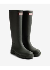 Gummistiefel Hunter "UNISEX DOWNPOUR TALL BOOT", Damen, Gr. 42, gr&uuml;n (schwarz olive), Synthetik, Schuhe Gummistiefel, wasserdicht, Topseller