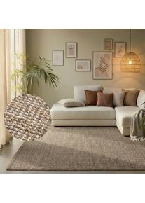 Teppich Hanse Home "Jaipur Juteteppich, als L&auml;ufer und in Rund", grau (graubraun), B:60cm H:10mm L:90cm, Jute, Teppiche, Teppich, 100% Naturfaser, Wohnzimmer, Esszimmer, Schlafzimmer, GRS