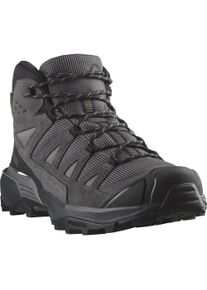 Outdoorschuh Salomon "X ULTRA 360 LEATHER MID GORE-TEX", Damen, Gr. 49, grau (castlerock), Nubukleder, Synthetik, Schuhe Outdoorschuh, wasserdicht