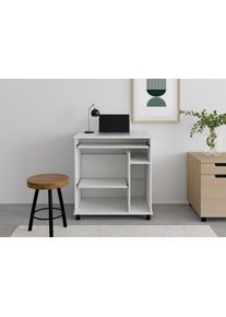 Computertisch VOGL M&Ouml;BELFABRIK "Compi", wei&szlig;, B:72cm H:76cm T:46cm, Tische, Computertisch, PC-Tisch mit Tastaturauszug, platzsparend, Breite 72 oder 90 cm
