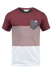 !Solid Rundhalsshirt SOLID "Rundhalsshirt SDMalte", Herren, Gr. XL, rot (wine rot), Obermaterial: 100% Baumwolle CO., Shirts Rundhalsshirt