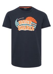 T-Shirt INDICODE "T-Shirt IDDaniel", Herren, Gr. XL, blau (navy), Obermaterial: 100% Baumwolle CO., Shirts T-Shirt