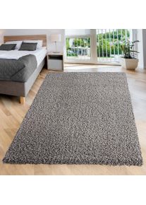 Hochflor-Teppich Sanat "LOCA , auch als L&auml;ufer und in Rund" Gr. 1, grau (hellgrau), B:60cm H:30mm L:110cm, Kunstfaser, Teppiche, Hochflor-Teppich, Wohnzimmer, Langflor, Shaggy, Schlafzimmer