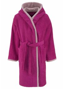 Kinderbademantel OTTO HOME "Timo" Gr. 140, lila (beere), L:91cm, Walkfrottee, Hausm&auml;ntel, Kinderbademantel, Bademantel f&uuml;r M&auml;dchen & Jungen aus 100% Baumwolle, mit Kapuze