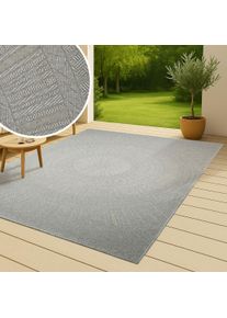 Teppich Bruno Banani "Solan, ethno, boho-inspiriert, In- und Outdoor geeignet", grau, B:80cm H:5mm L:150cm, Kunstfaser, Teppiche, Teppich, Mandala, Kreise, K&uuml;che, Wohnzimmer, Camping, Balkon