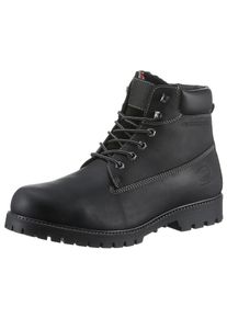 Winterboots Dockers by Gerli, Herren, Gr. 41, schwarz, Leder, Schuhe Winterboots, Workerboots, Schn&uuml;rstiefel mit Blockabsatz