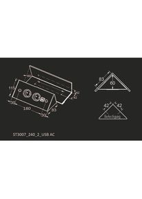 HKT , Schwarz , Metall , 11.5x24 cm ,