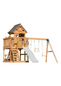 Ambia Garden , Anthrazit, Braun, Wei&szlig; , Holz, Kunststoff , Zeder , 410x305x435 cm , Gr&uuml;ner Punkt, EN 71, Europ&auml;ischer Sicherheitsstandard, FSC 100% ,