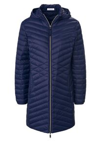 Peter Hahn - Daunen-Long-Steppjacke, blau, Gr. 48, Kunstfaser