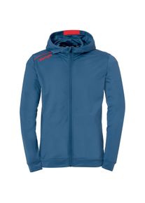 Trainingsjacke Kempa "Trainingsjacke PLAYER HOOD JACKET Kids", Jungen, Gr. 164, schwarz (ice grau, fluo rot), Obermaterial: 100% Polyester PES., Jacken Trainingsjacke